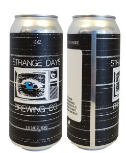 custom 5 x 8 16 oz can label printed full color and applied to 16 oz aluminum beer can